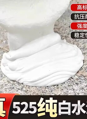 高标525白水泥防水防霉瓷砖填缝堵洞补墙地漏速干家用白色水泥胶