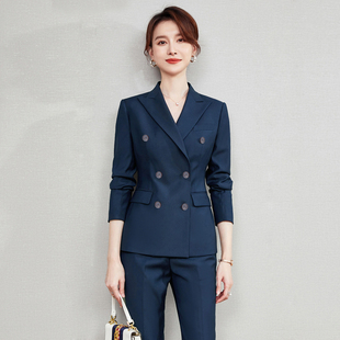 西服外套女售楼部工作服高端 女2021秋冬新款 职业高级感西装 套装