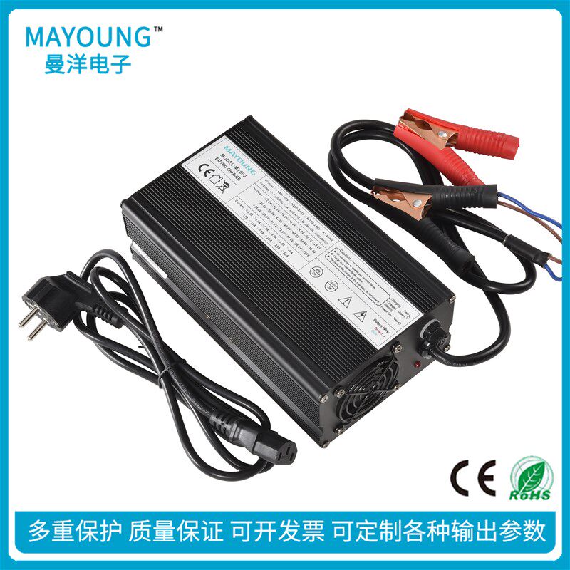 42V10A12A三元聚合物充电器 36V10串锰酸锂离子电池组铝壳充电器
