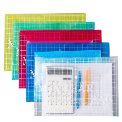 加厚大容量纽扣文件袋透明塑料档案袋A4文件夹学生用资公文袋18C