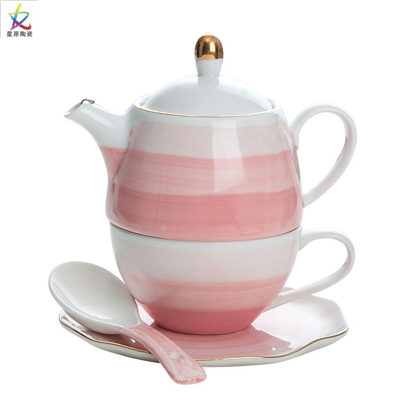 英式子母壶创意套装单人壶陶瓷家用一人泡茶壶下午茶具欧式咖啡壶