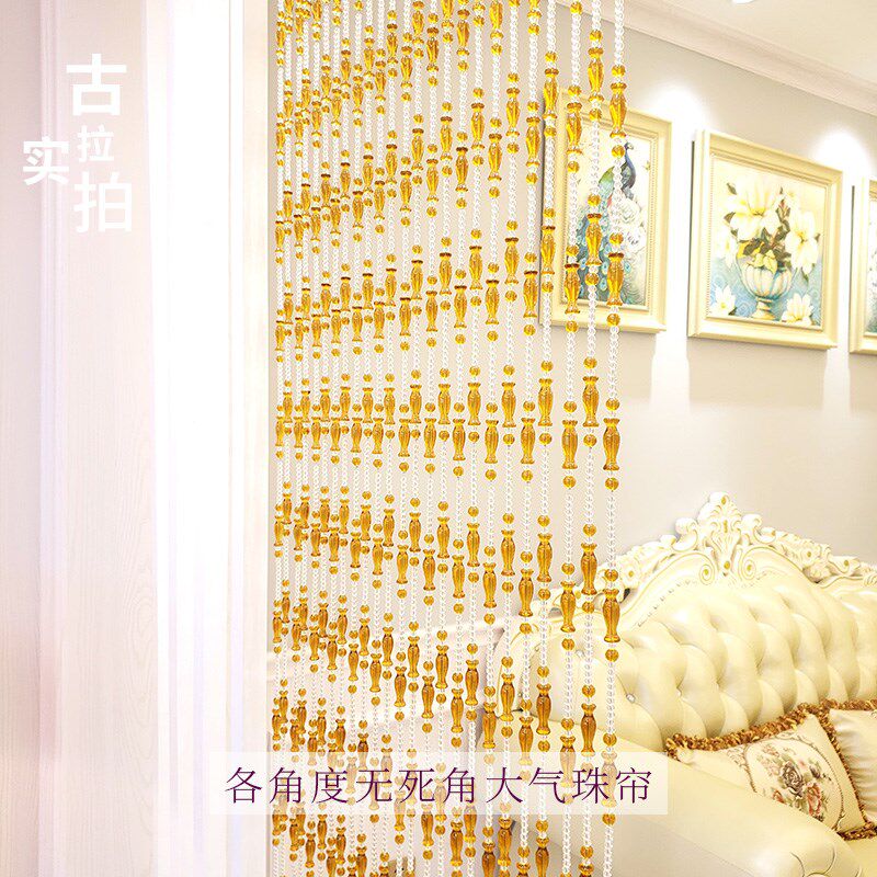 古拉水晶帘隔断成品玄关卧室客厅屏风装饰葫芦挂帘许愿瓶浪漫 096