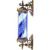 led新款 铝合金旋转美发转灯超亮复古发廊转灯户外防水挂壁理发店