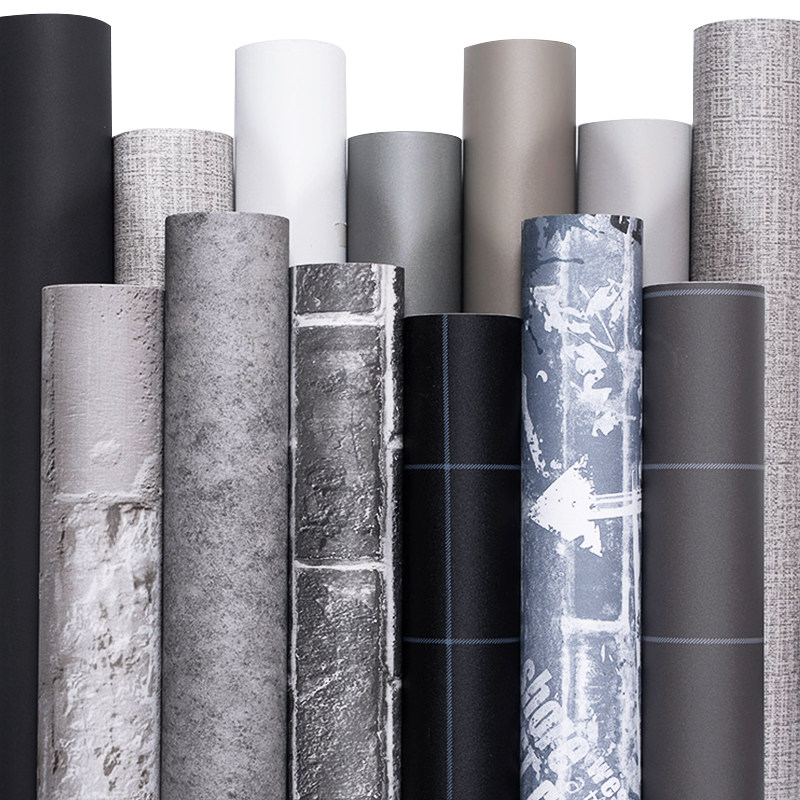 防水防潮墙纸自粘灰色壁纸卧室墙贴pvc简约背景桌面家具翻新贴纸,家居饰品,软装墙贴,淘宝优惠券,粉丝福利购,淘宝优惠卷