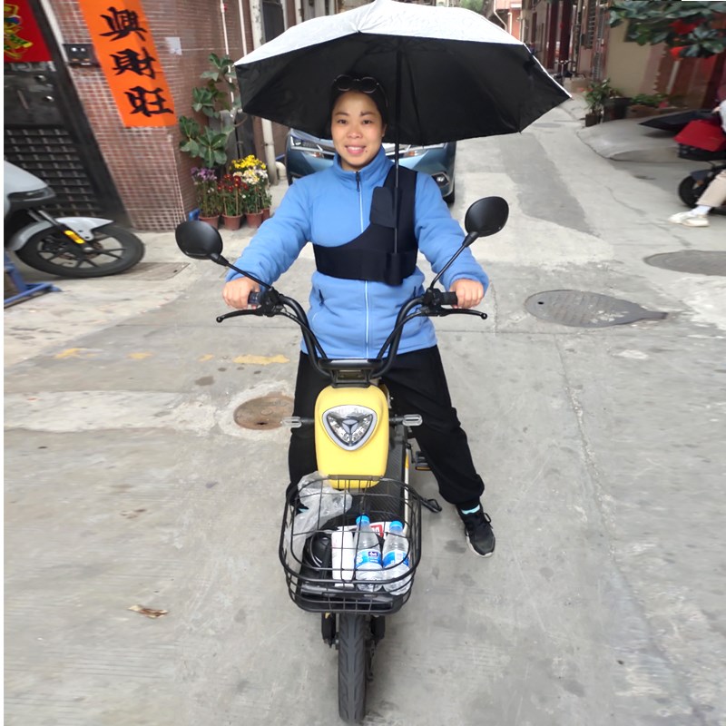 电动车自行车摩托车三轮车轮椅推车撑伞架钓鱼遮阳不用手免持伞撑
