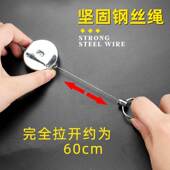 防丢防盗腰挂钥匙扣不锈钢伸缩钢丝绳钥匙扣可携式 挂扣钥匙回弹伸