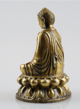 开运纯铜大日如来佛像佛祖释迦摩尼佛释迦牟尼小佛像家用供奉摆件