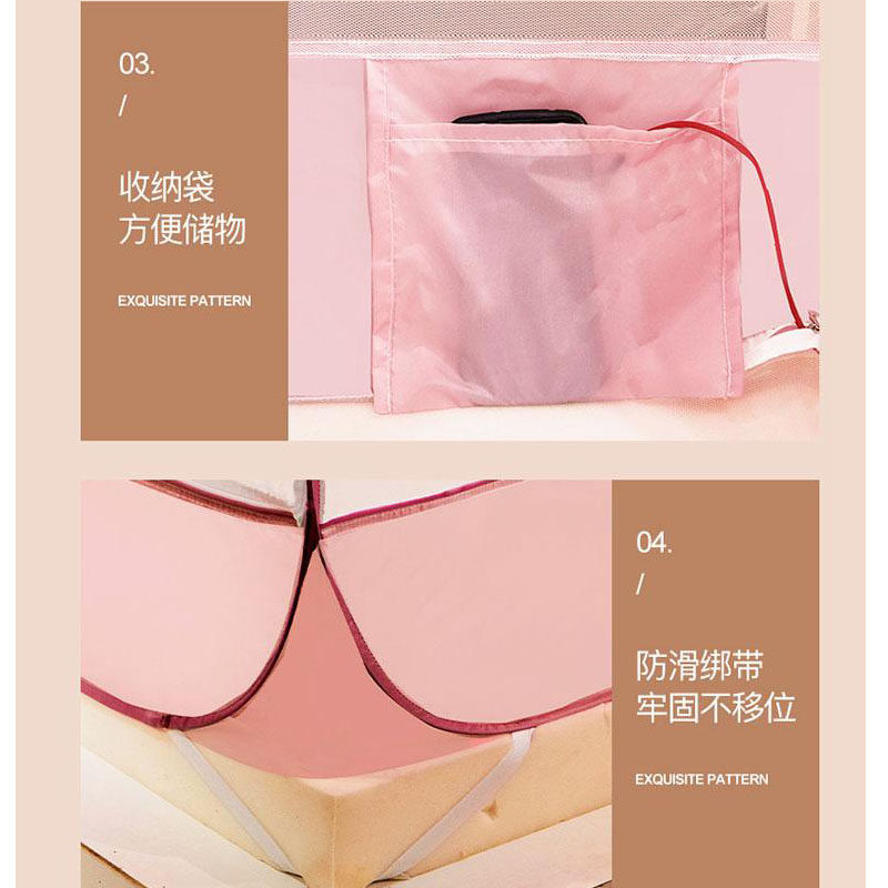 2021新款蚊帐蒙古包可吊风扇免安装回底家用内挂夏天防摔掉床加密