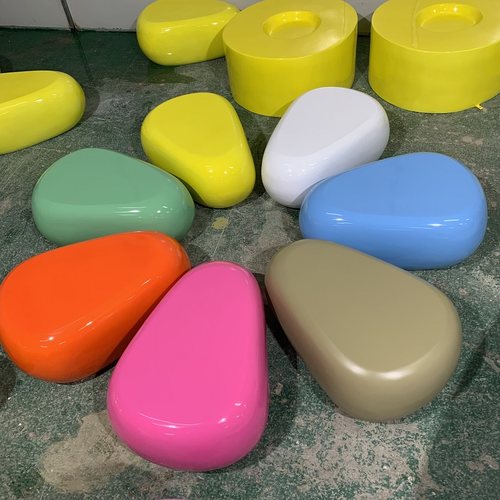 玻璃钢座椅鹅卵石坐凳超承重户外时尚休闲创意公共休息椅室外凳子