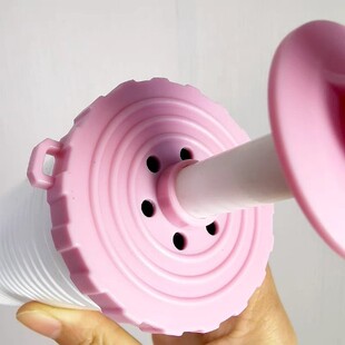 粉白色大号手推双向充气球打气筒波波球铝膜长条手持充气泵包邮