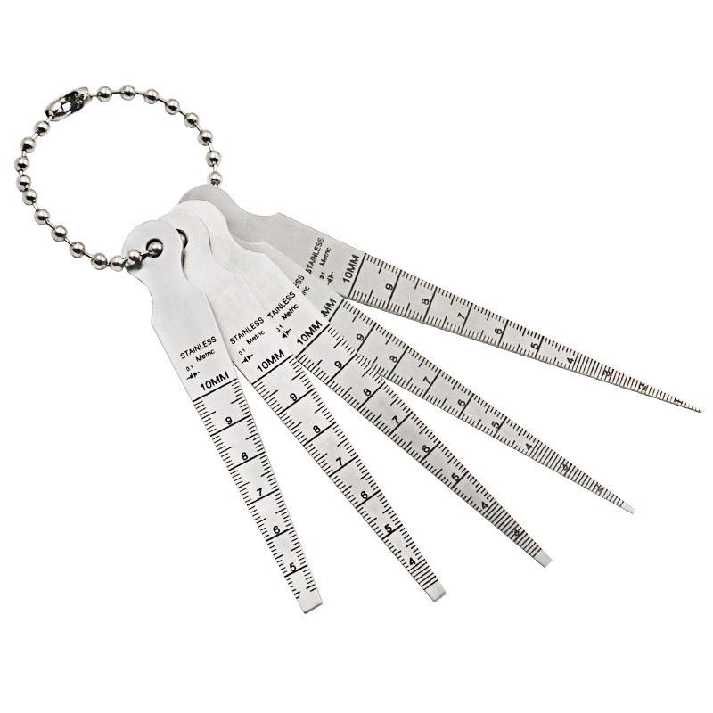 间隙尺塞尺不锈钢高精度锥形尺孔径规孔尺三角楔形塞尺1-10mm