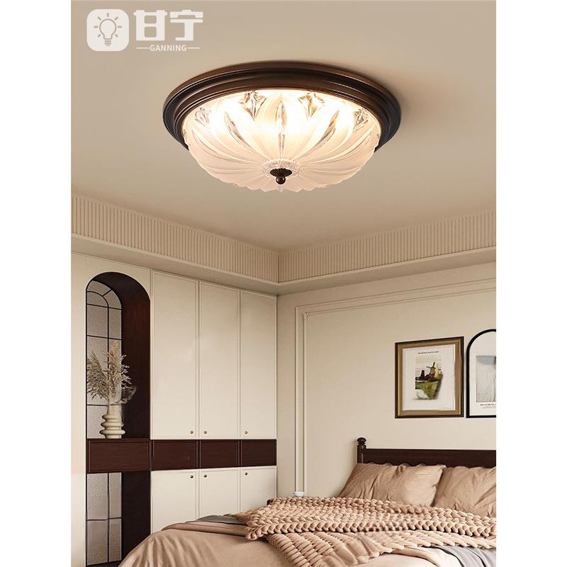 美式复古卧室吸顶灯中古风高端设计师款书房主卧灯具2024年新款灯