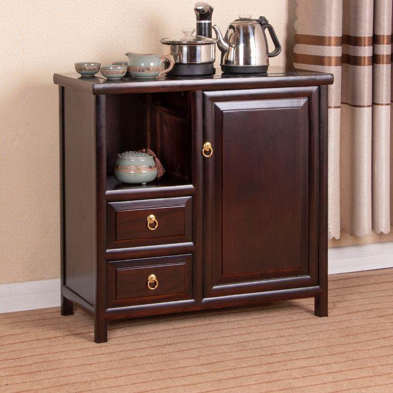 茶柜茶水柜新中式客厅实木家用办公室茶台茶边柜榆木餐边柜烧水p^,3C数码配件,USB灯,淘宝优惠券,粉丝福利购,淘宝优惠卷