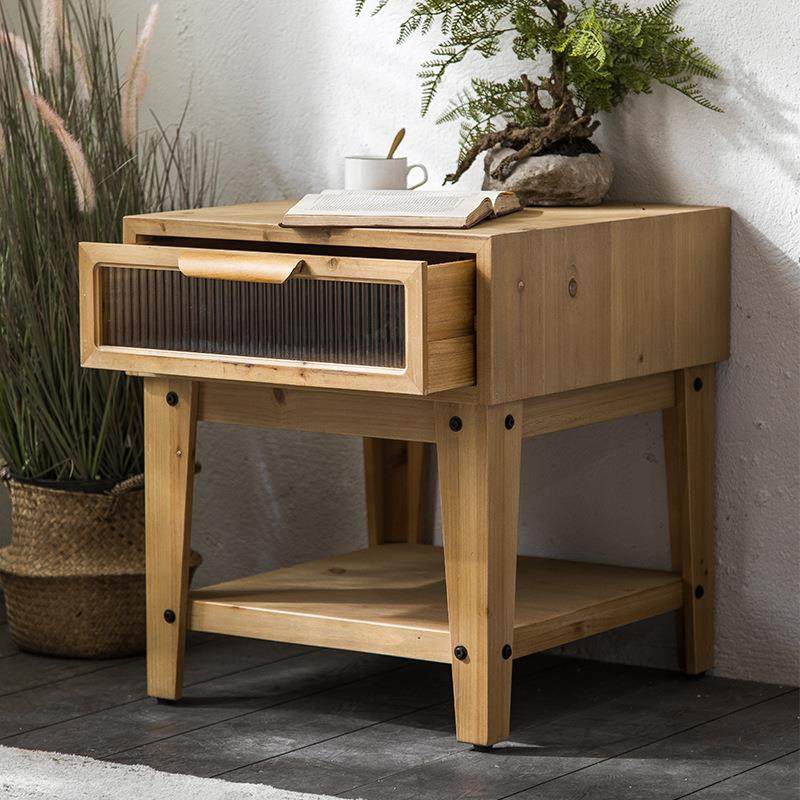 原木风小清新床头柜客厅沙发抽屉边柜下午茶小方桌日式复古床边柜,3C数码配件,USB灯,淘宝优惠券,粉丝福利购,淘宝优惠卷