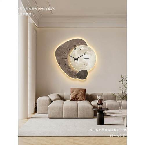 意式壁灯轻奢挂钟钟客厅新款感餐厅装饰画表挂墙家用创意时钟