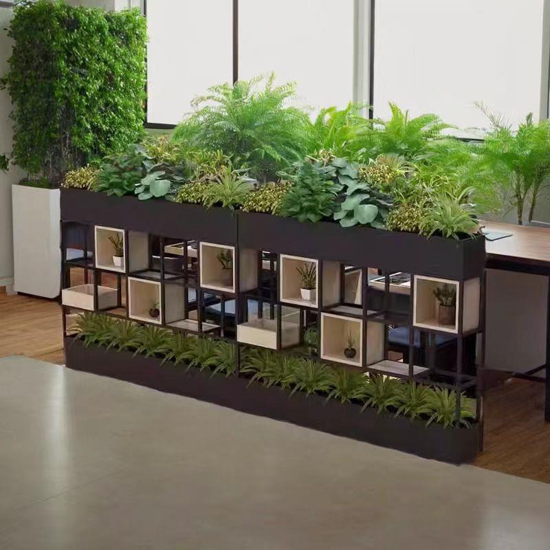 展示餐厅装饰办公室花架架子围栏铁艺屏风隔断工业风置物架卡座矮