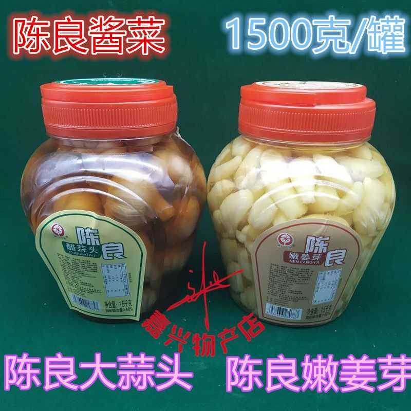 陈良嫩姜芽 陈良大蒜头 嘉兴陈良酱菜1000克陈良酱菜嫩姜笋新丰姜