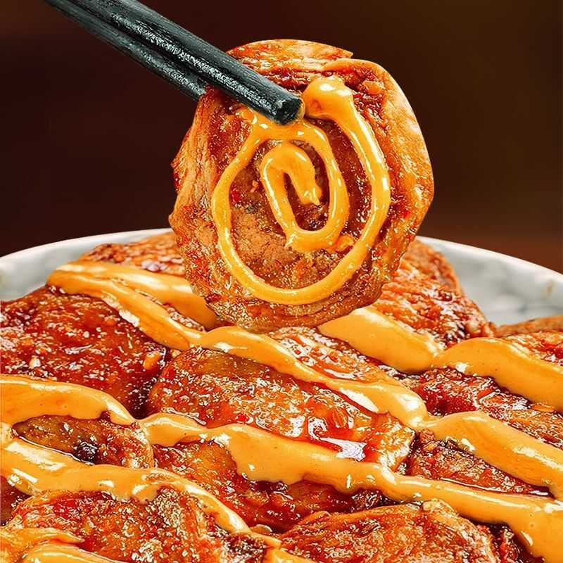 麻酱面筋香辣烧烤味休闲零食老北京风味即食面筋豆干素食