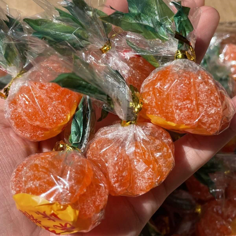 桔子瓣软糖橘子味喜糖手工老式办公室零食小时候味道年货大吉大利