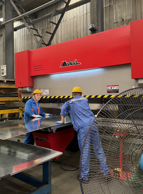 麦斯铁钣金设备MBW系列7轴油电混合动力数控液压折弯机250T/3200