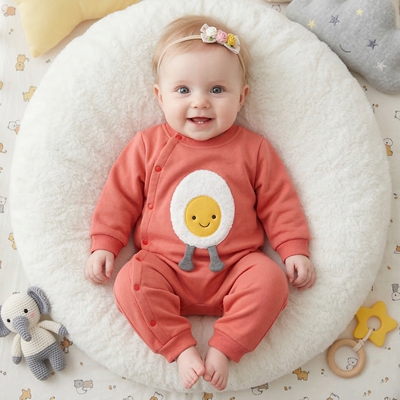 加绒连体衣ins秋冬童装爬服baby卡通长袖可爱宝宝衣服纯棉长爬