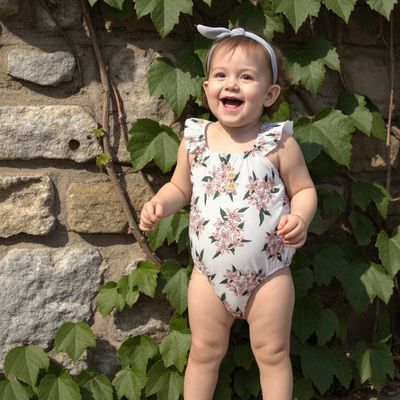 春夏新生儿童装婴儿衣服纯棉哈衣碎花宝宝爬服