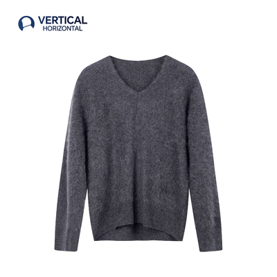 vhsnow羊毛V领毛衣女打底针织衫