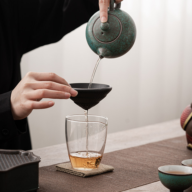记今朝《富贵猪》茶滤一体 创意陶瓷茶漏茶叶过滤器 茶具用品配件