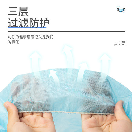 一次性帽子头套无纺布厨师帽防尘卫生油烟食品帽餐饮网帽透气厨房