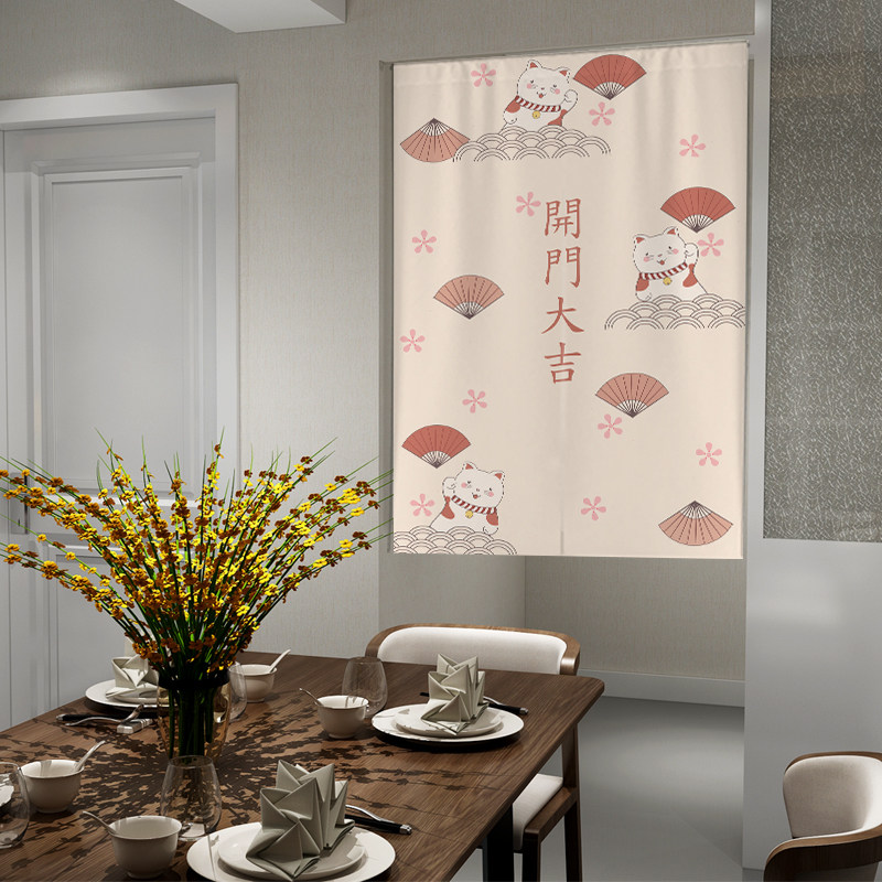 定制中式布艺门帘隔断帘家用卧室装饰厨房半帘卫生间厕所免打孔布,居家布艺,门帘,淘宝优惠券,粉丝福利购,淘宝优惠卷