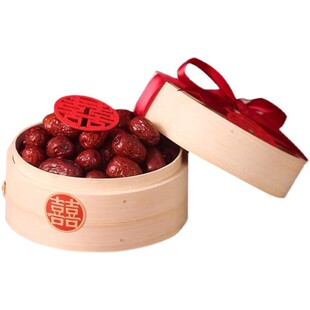 结婚用品早生贵子模具压床摆件多囍婚房装饰布置糖果蒸笼套装礼盒