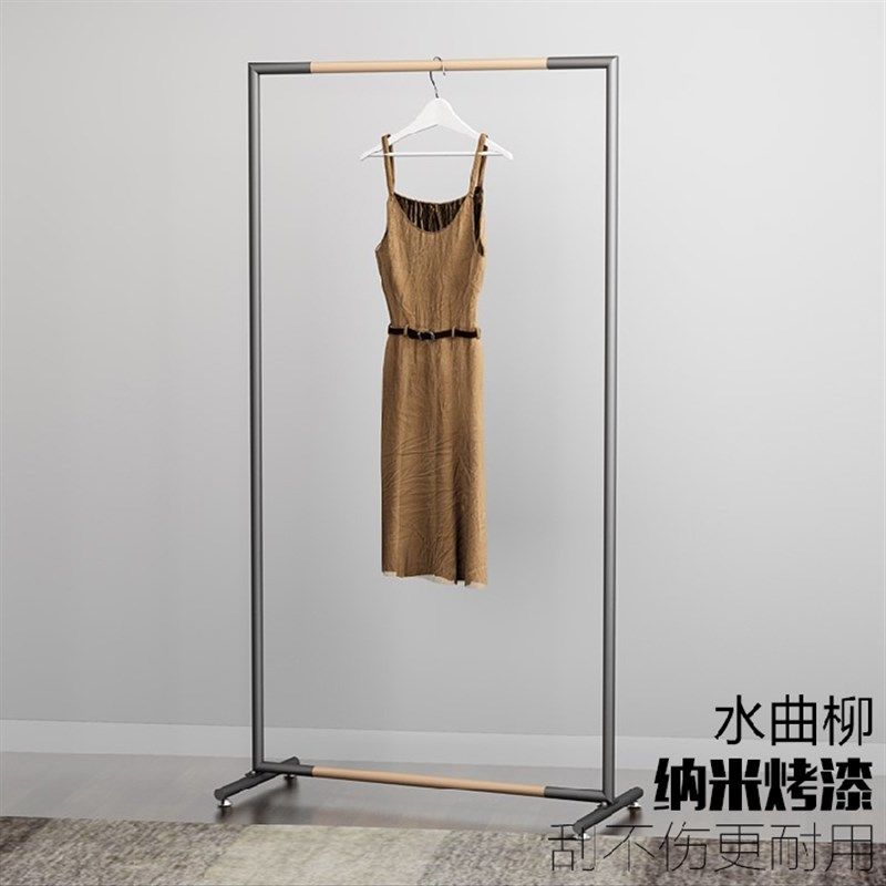 创意服装展示架落地式铁艺服装架中岛架男女服装挂衣架实木陈列架