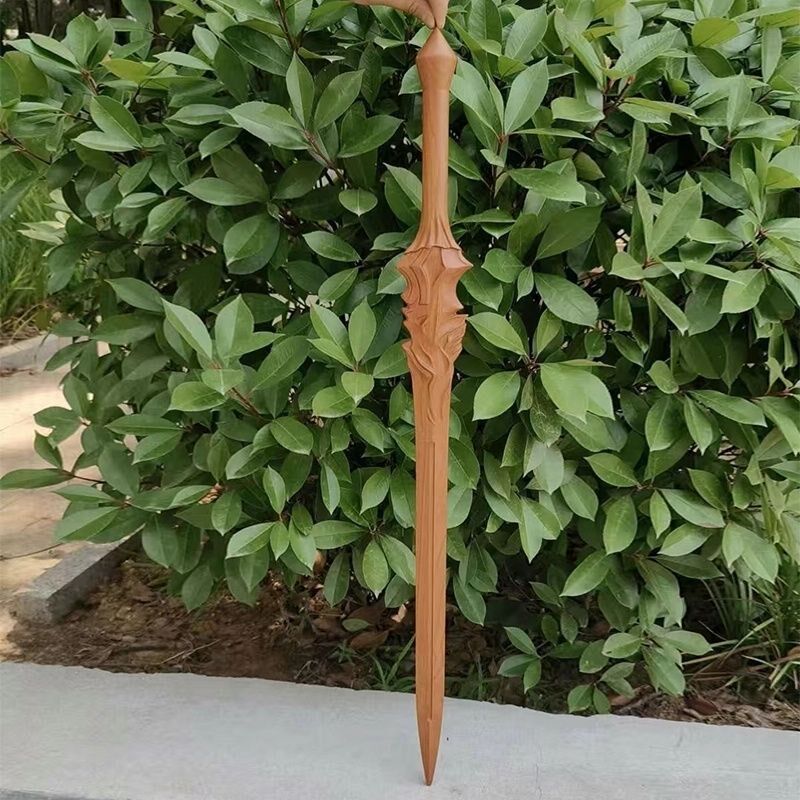 桃木剑赵玉真桃花剑影视道具盖聂剑儿童剑道木剑古风雕刻一体剑