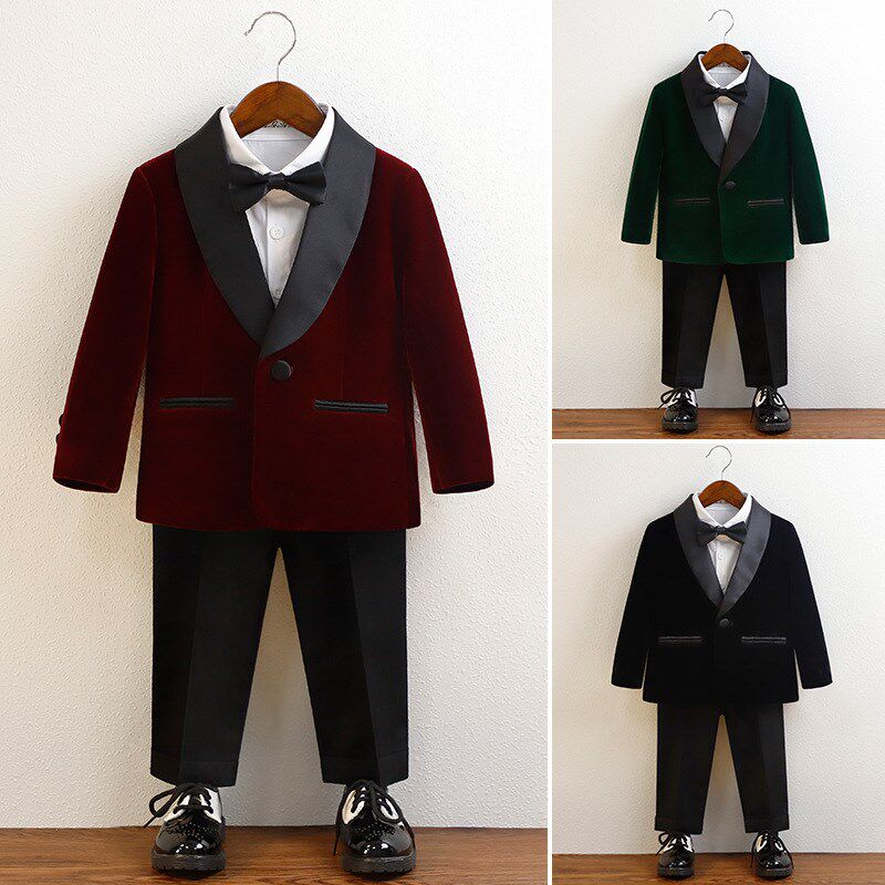 儿童西装2025套装男童花童礼服小西服主持周岁生日演出服钢琴春夏