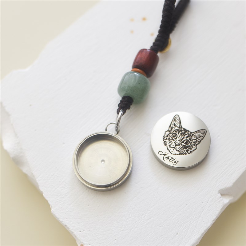 来图定制宠物小猫狗仓鼠照片头像毛发骨灰纪念品车钥匙炼挂件礼物