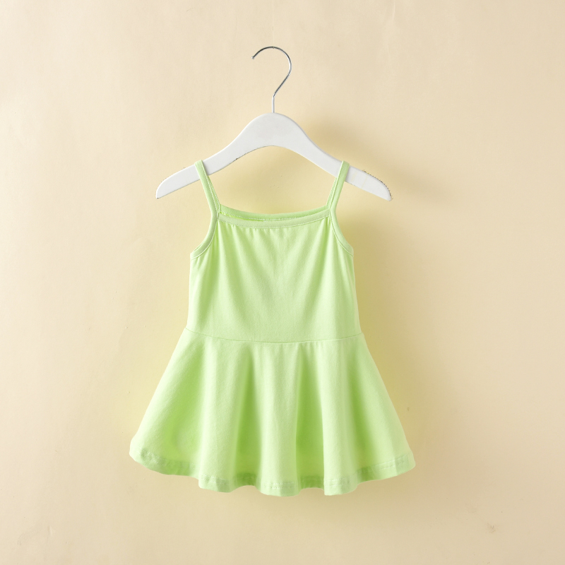 夏装新款0-1-2-3岁女童裙吊带裙 婴儿裙女宝宝棉连衣裙背心裙子