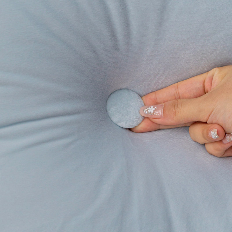 网红床头靠枕沙发大靠垫2023新款三角床上靠背枕榻榻米软包天蓝