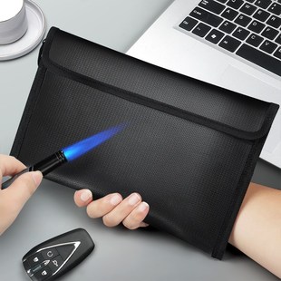 杰利防火文件袋证件存折本收纳包防火防水阻燃应急包安全重要资料