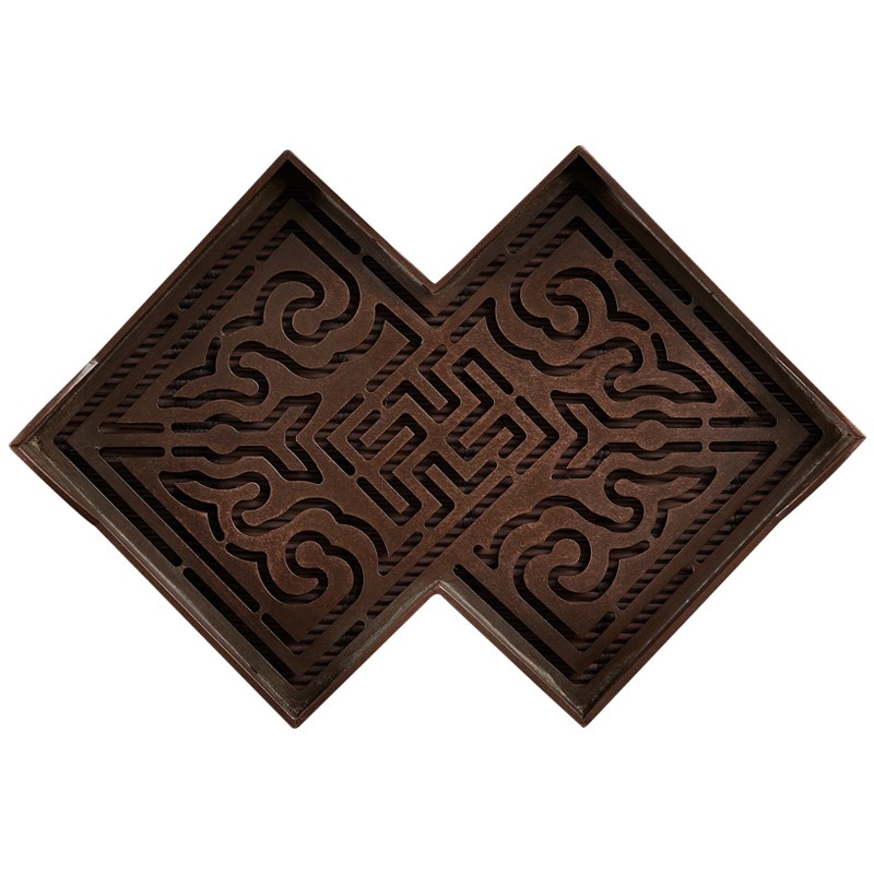 见素香坊督造 万方同庆香篆 长16cm菱形香篆铜器香道用品印香图谱