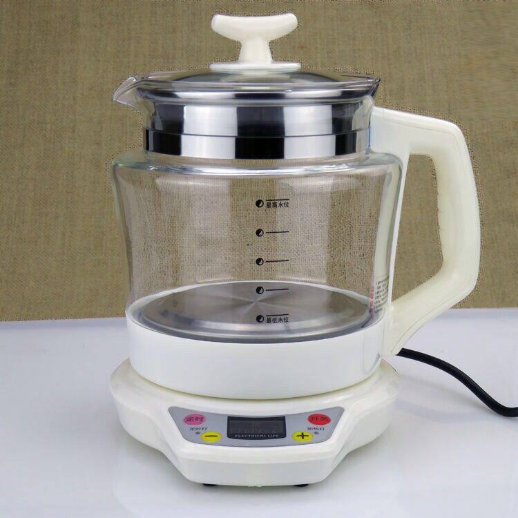 加厚玻璃汉方养生壶多功能玻璃煮茶器电煎中药壶花茶恒温电热水壶