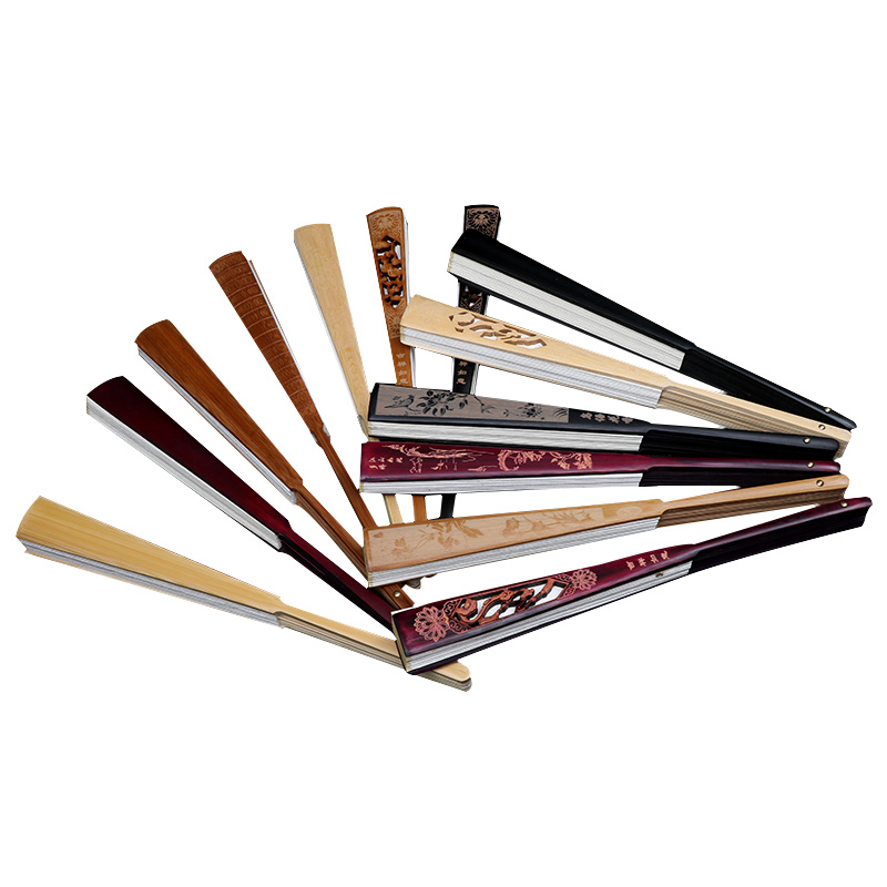 折扇 空白中国风男女式宣纸扇子洒金宣纸扇面书画书法创作纸折扇