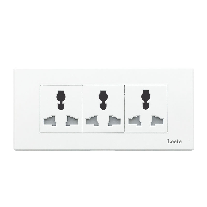 118型开关插座面板9孔九孔家用暗装墙式三位三插六孔国际通用电源