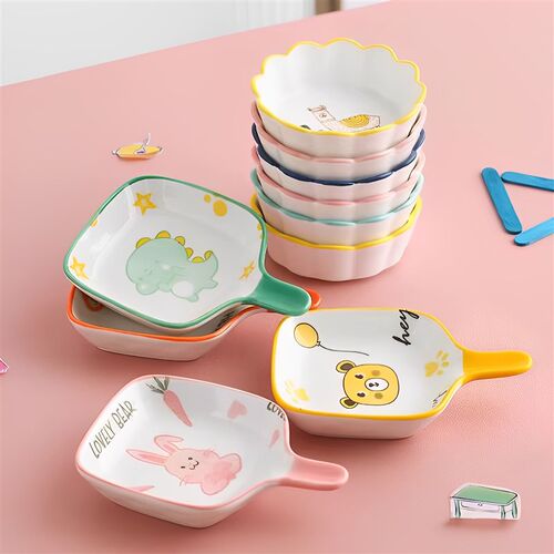 可爱造型仓鼠食盆陶瓷碗刺猬侏儒仓鼠金丝熊食碗饭碗防翻笼子造景