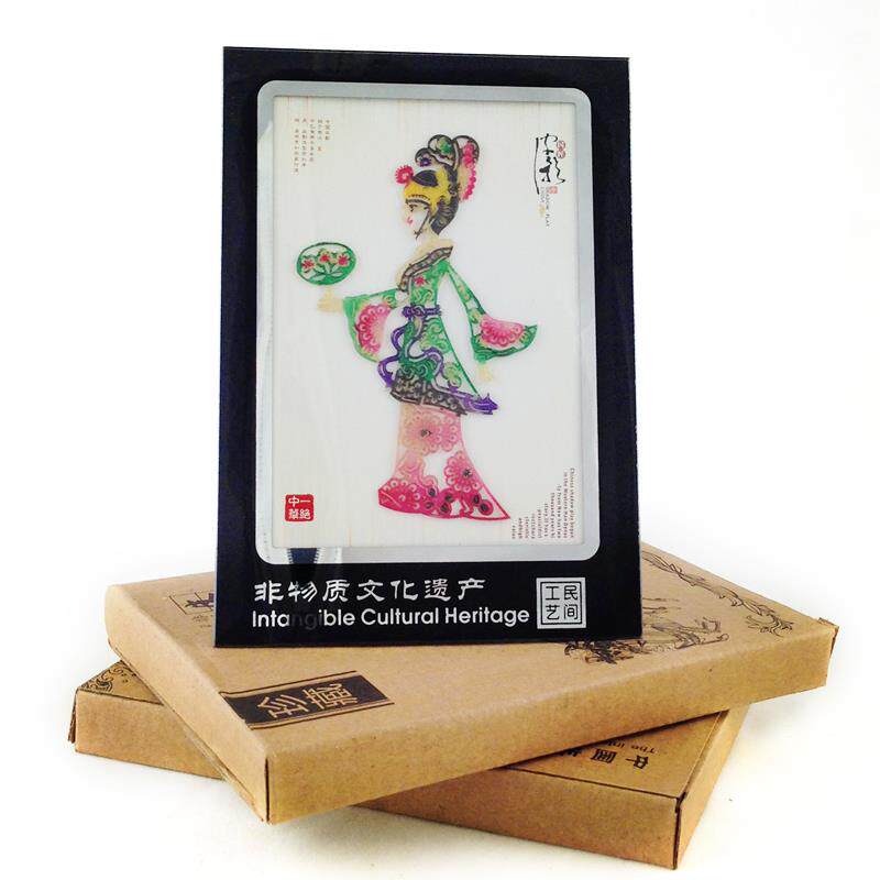 皮影+陕西西安皮影戏装饰画桌面摆件中国特色出国小礼品送老外