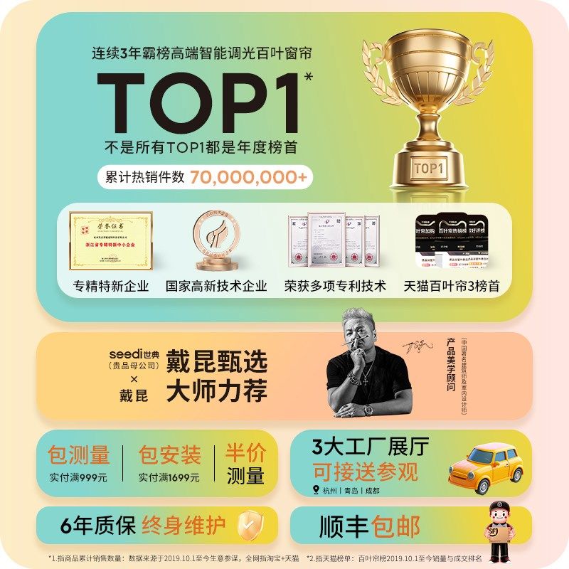 贵品超宽全景香格里拉窗帘客厅阳台落地窗办公室飘窗卷帘百叶窗