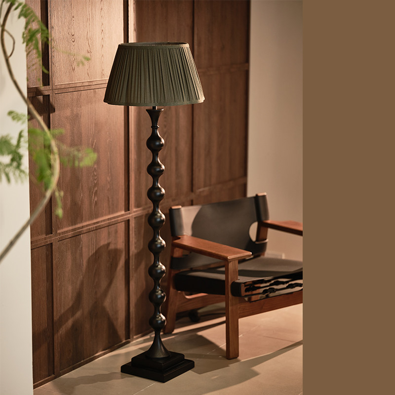 旭呈落地灯客厅沙发法式复古高级感中古侘寂风卧室床头灯落地台灯