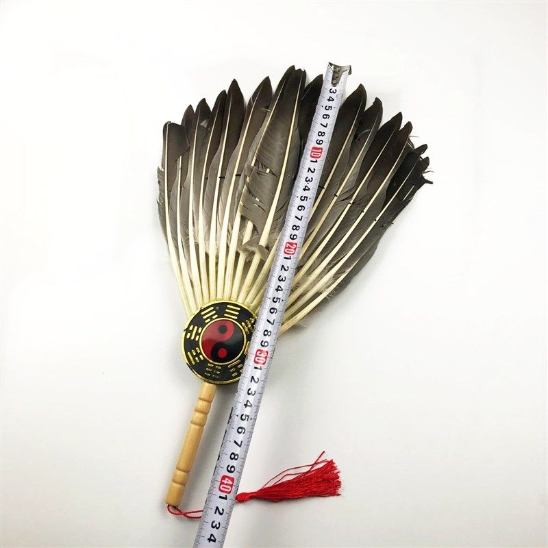 孔明扇诸葛亮八卦旅游工艺扇羽毛扇古风拍摄道具扇纳凉扇舞台表演