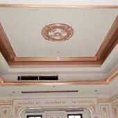 紫铜红铜箔家具吊顶天花背景墙装 修用金箔手抓皱平面14厘米100张