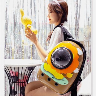 兔兔外出便携背包猫咪用品太空舱宠物外出包双肩狗背包透气兔包