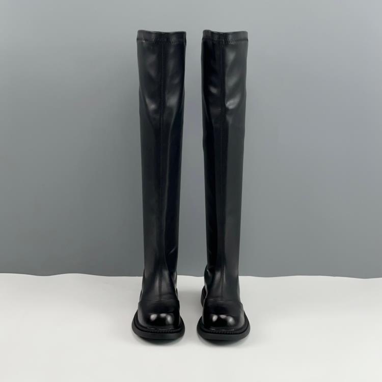 真皮长筒过膝靴女款2025新款秋冬加绒高筒靴骑士靴平底长靴瘦瘦靴